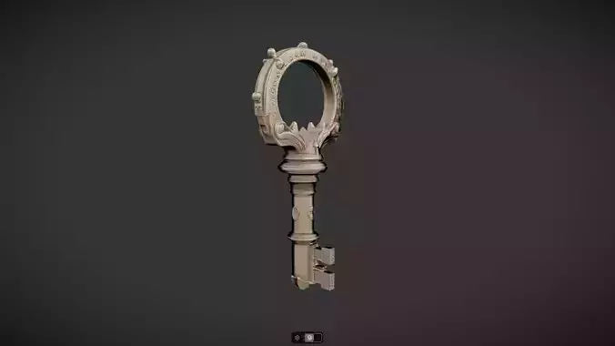 ornate antique metal key