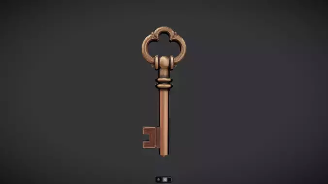 antique ornate metal key