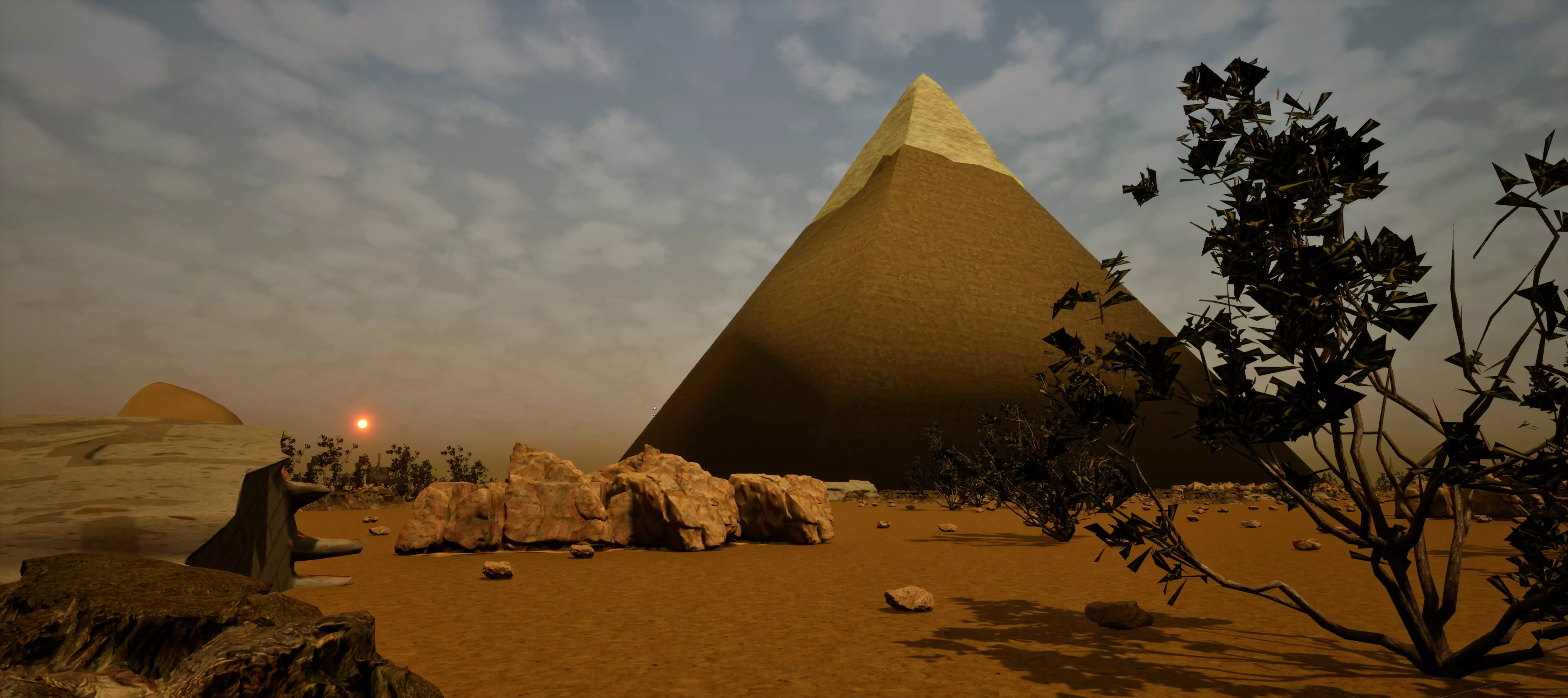 DESERT PYRAMID-CINEMATIC UE5 ENVIRONMENT Low-poly 3D model_0
