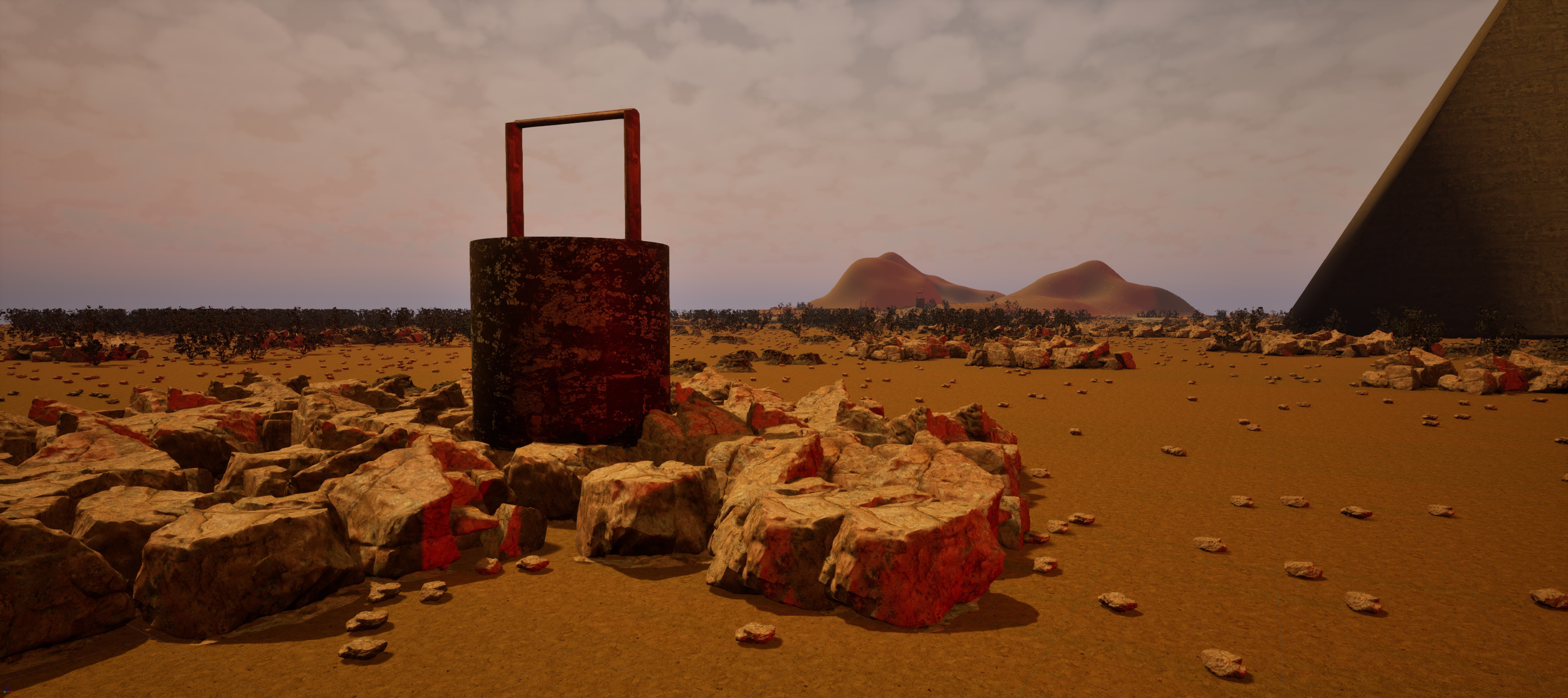 DESERT PYRAMID-CINEMATIC UE5 ENVIRONMENT Low-poly 3D model_4