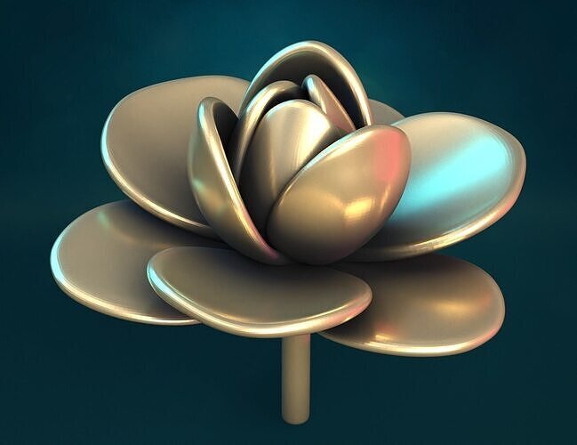 Rose Begonia Flower 3D print model