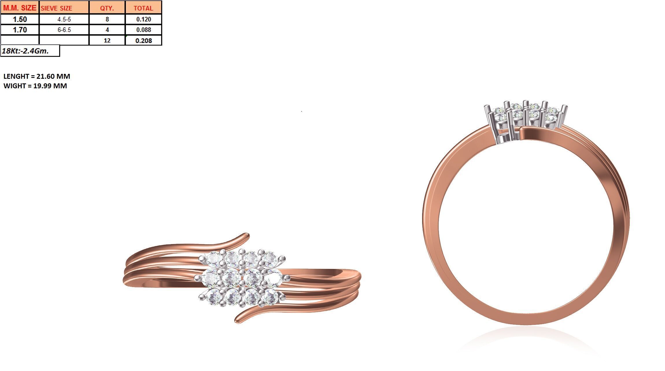 Women Ring Render 3dm STL MTL SLC JCD OBJ FBX Details 3D print model_25