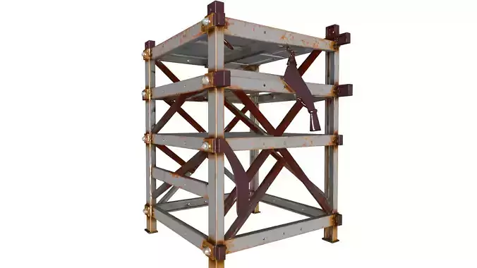  Rusted Metal Scaffolding