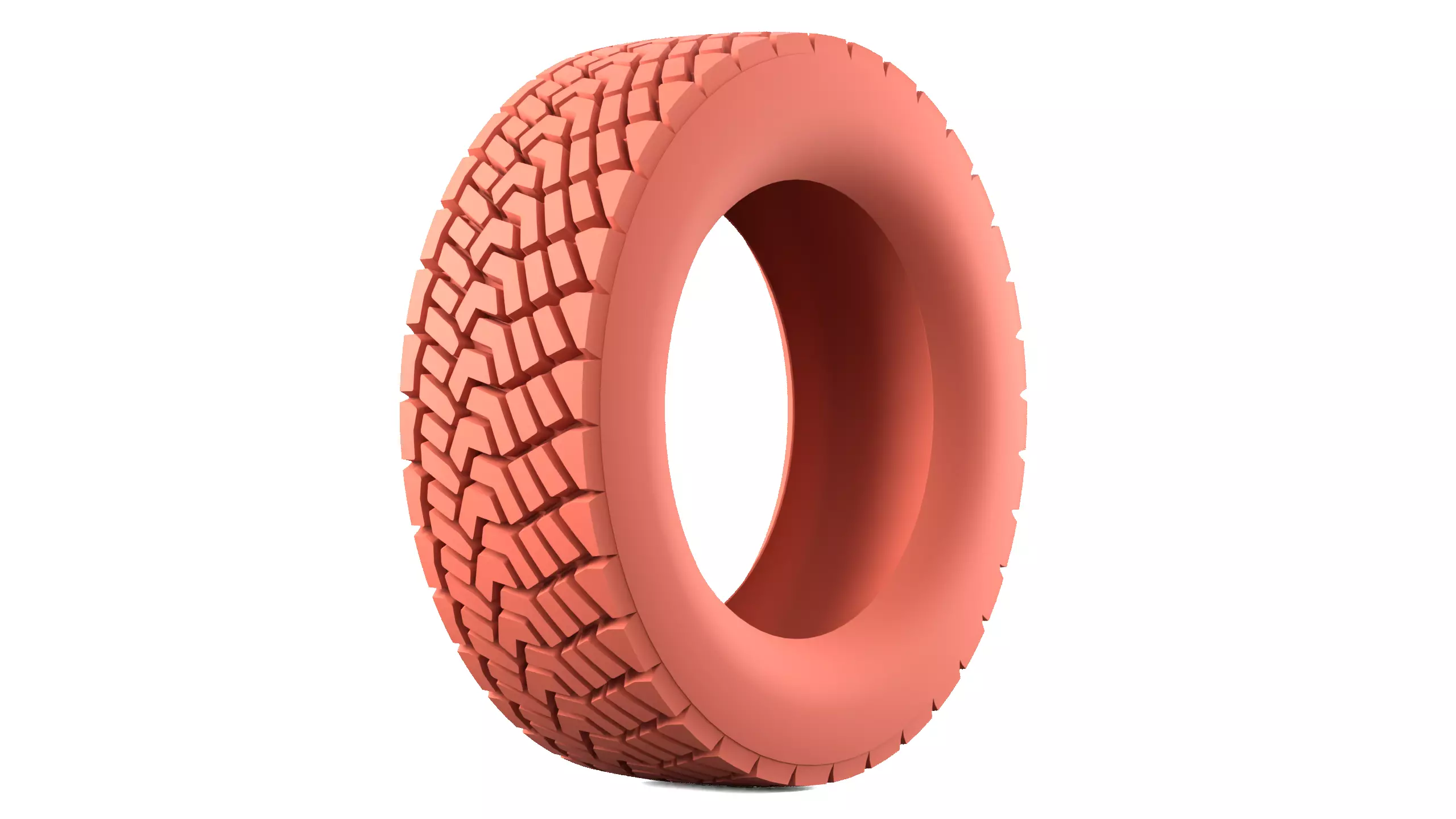 Offroad Car Tire Low-poly 3D model_7