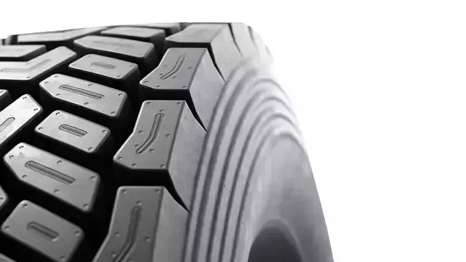 Offroad Car Tire Low-poly 3D model 7
