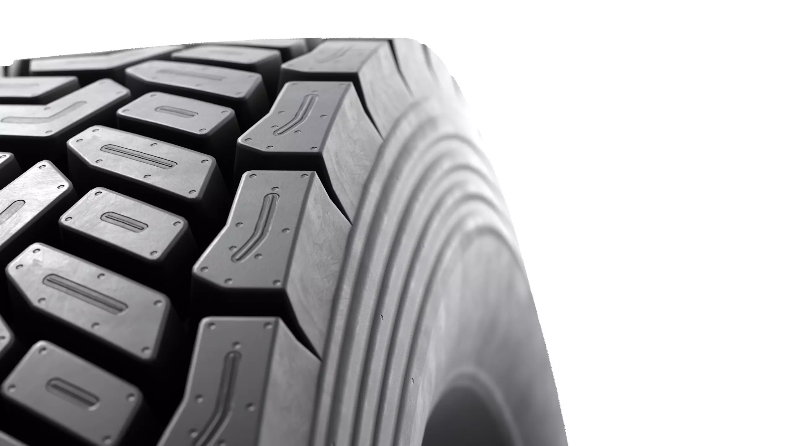 Offroad Car Tire Low-poly 3D model_6