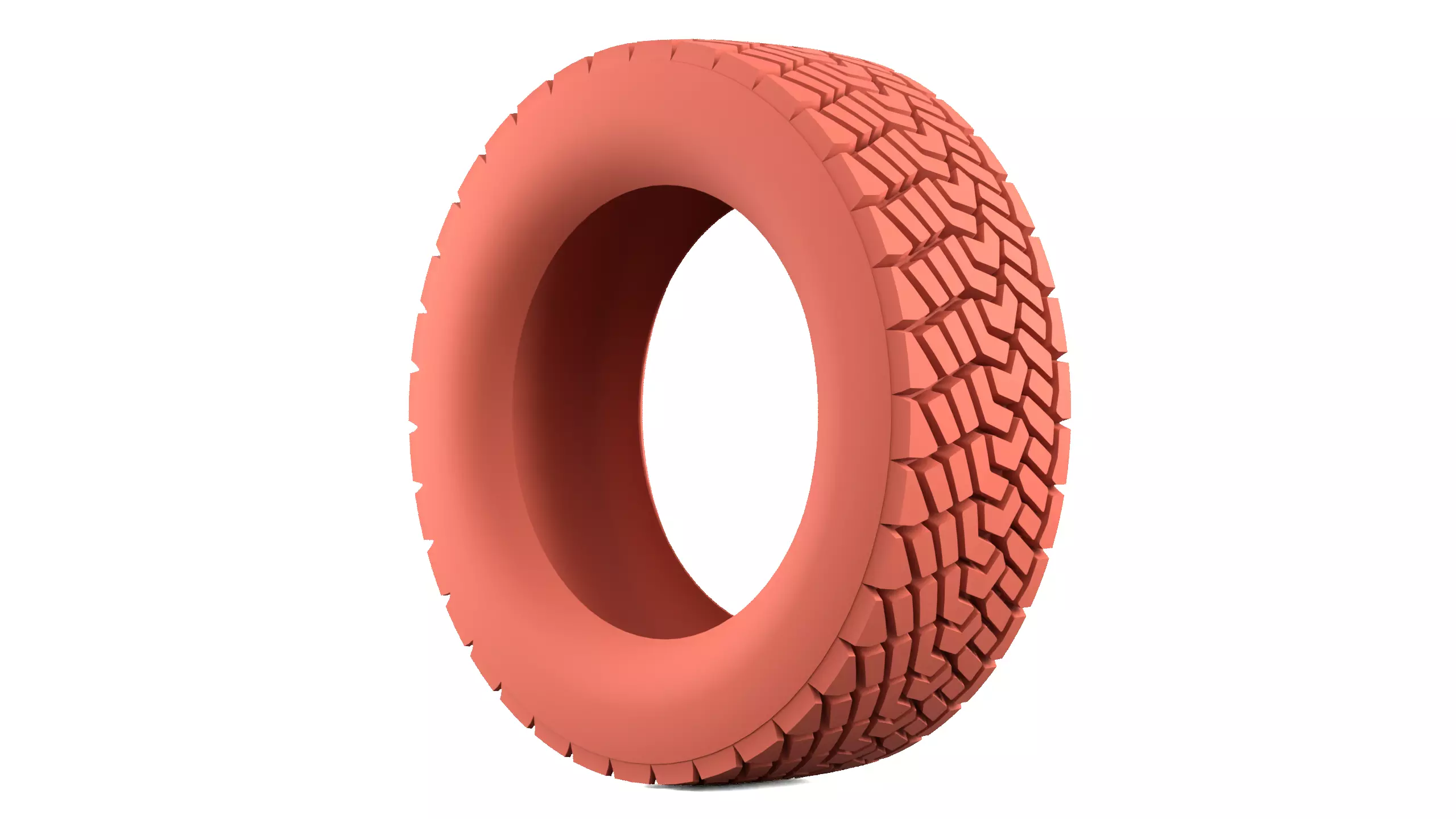 Offroad Car Tire Low-poly 3D model_11