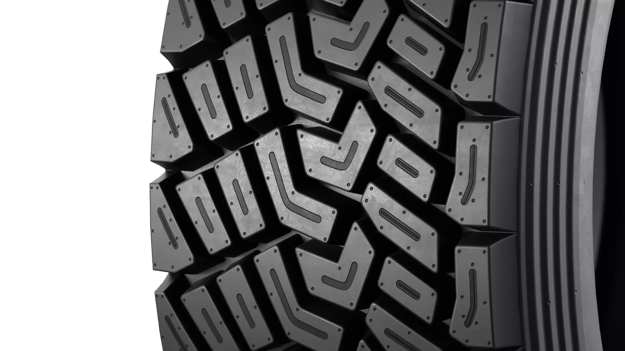 Offroad Car Tire Low-poly 3D model_4