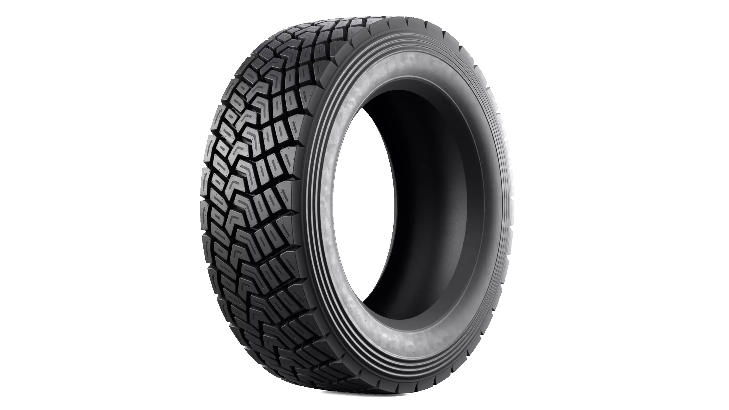 Offroad Car Tire Low-poly 3D model_0