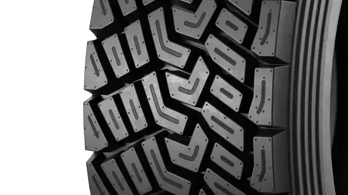 Offroad Car Tire Low-poly 3D model 6