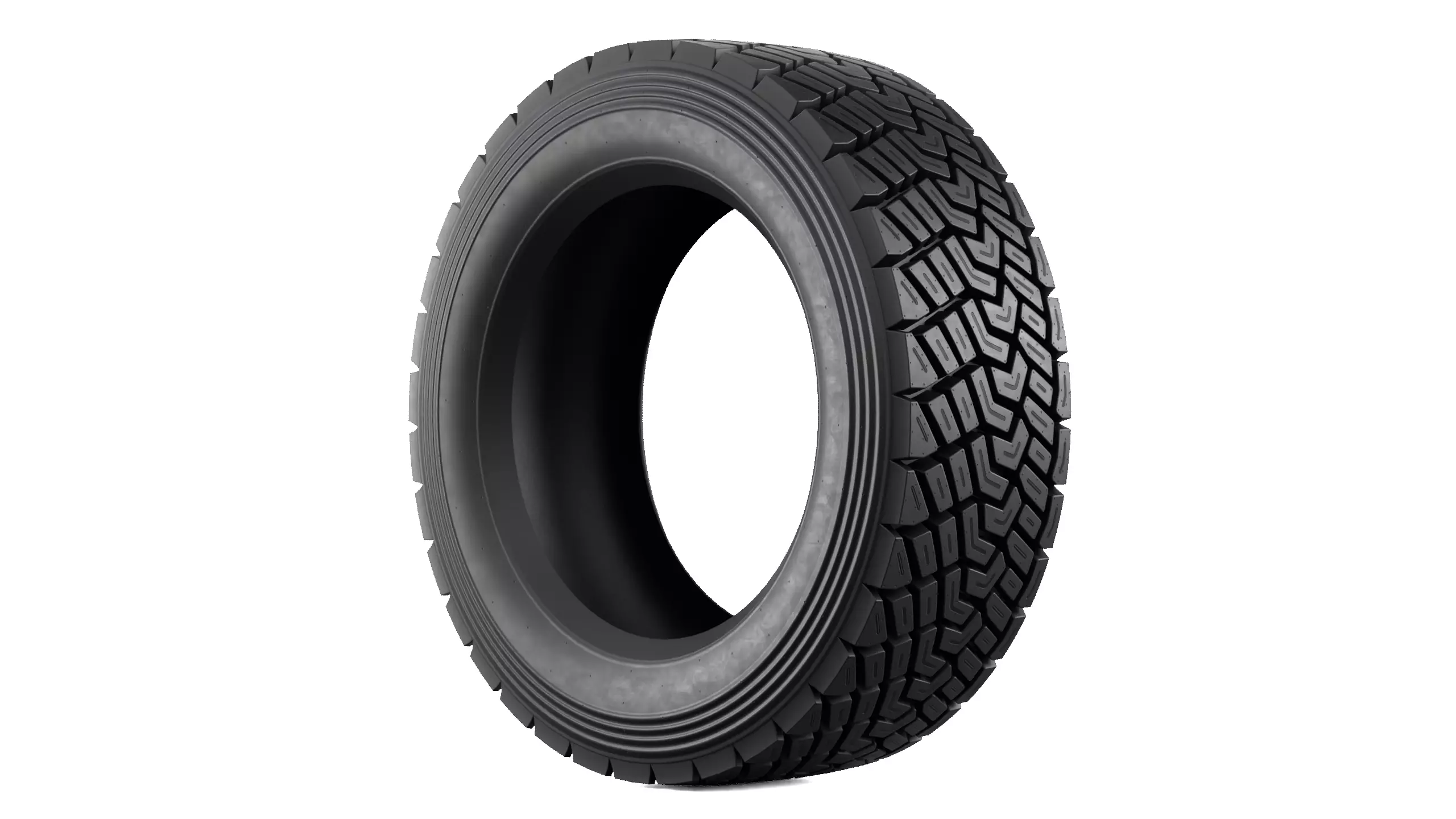 Offroad Car Tire Low-poly 3D model_2
