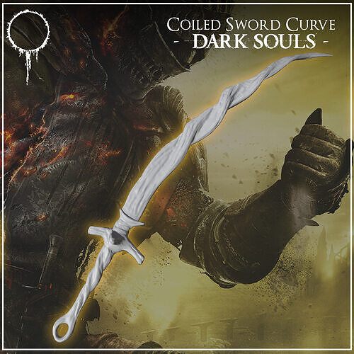 Coiled Sword Curve - Dark souls  3D print model