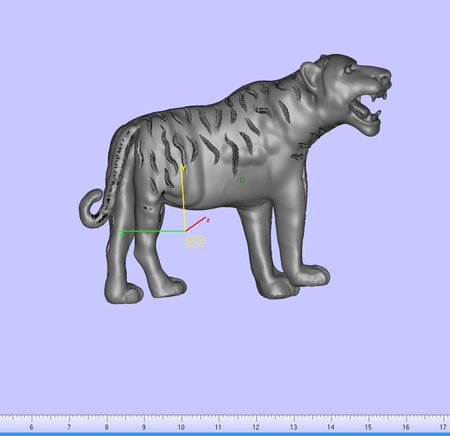 tiger white cave Ring a complete  3D print model_18