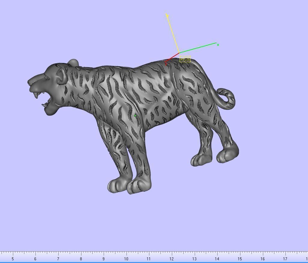 tiger white cave Ring a complete  3D print model_17