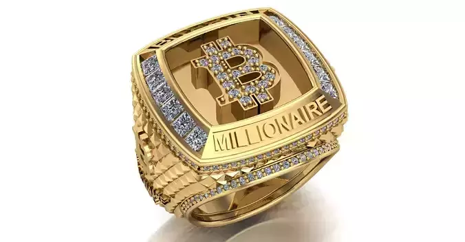bitcoin logo ring