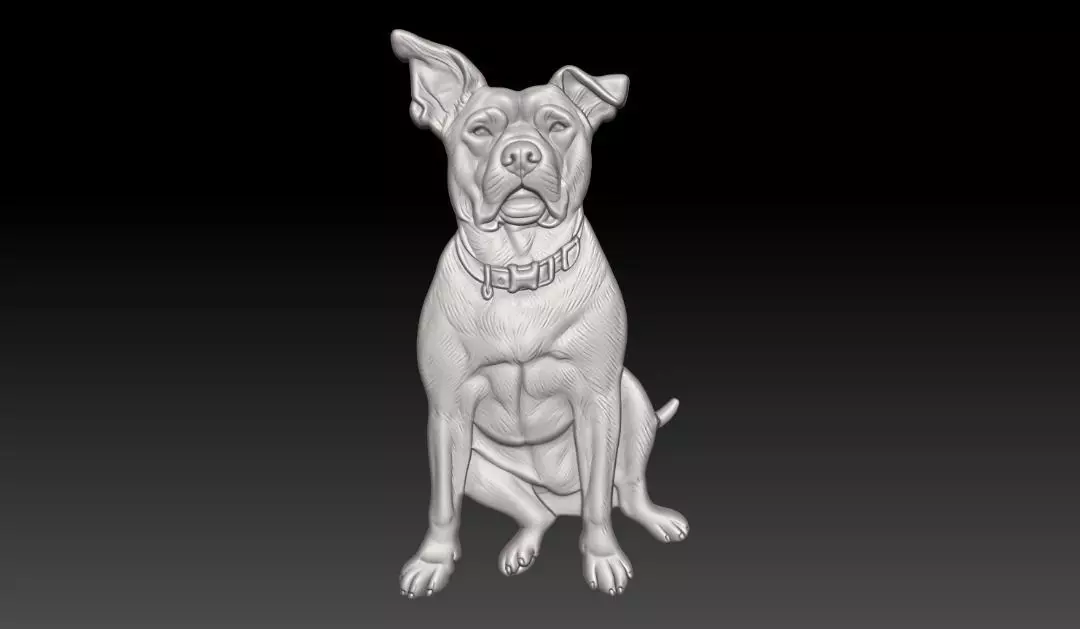 3D DOG ENGRAVING 3D print model