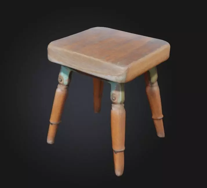 Colorful Stool 3D model_0