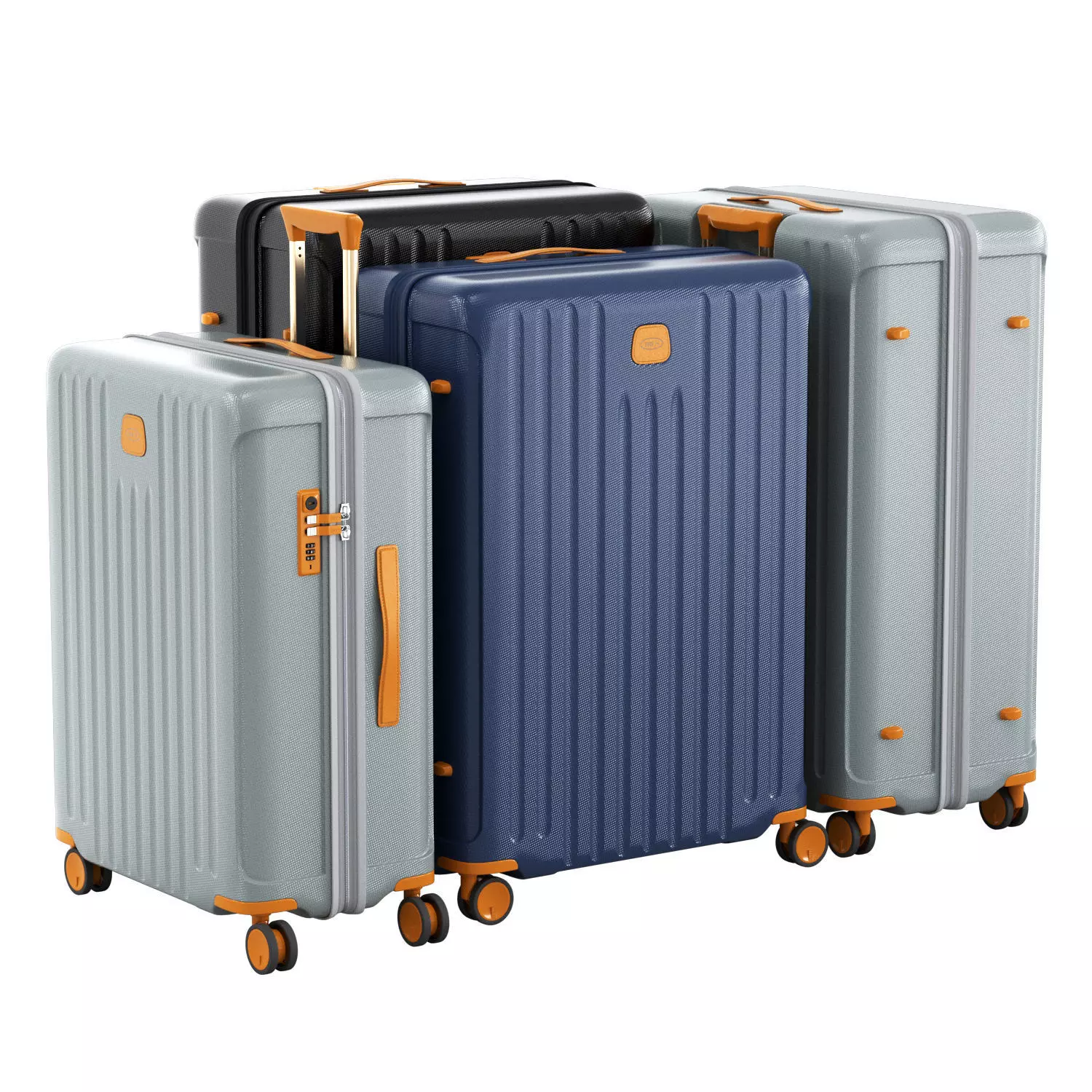 Brics capri suitcase set 3D model_0