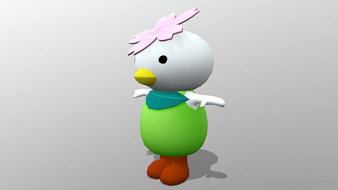 chr015-saku Low-poly 3D model