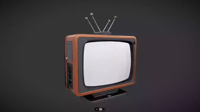 vintage television with antenna