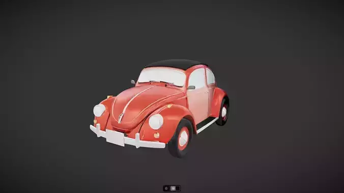 Classic red Volkswagen Beetle car