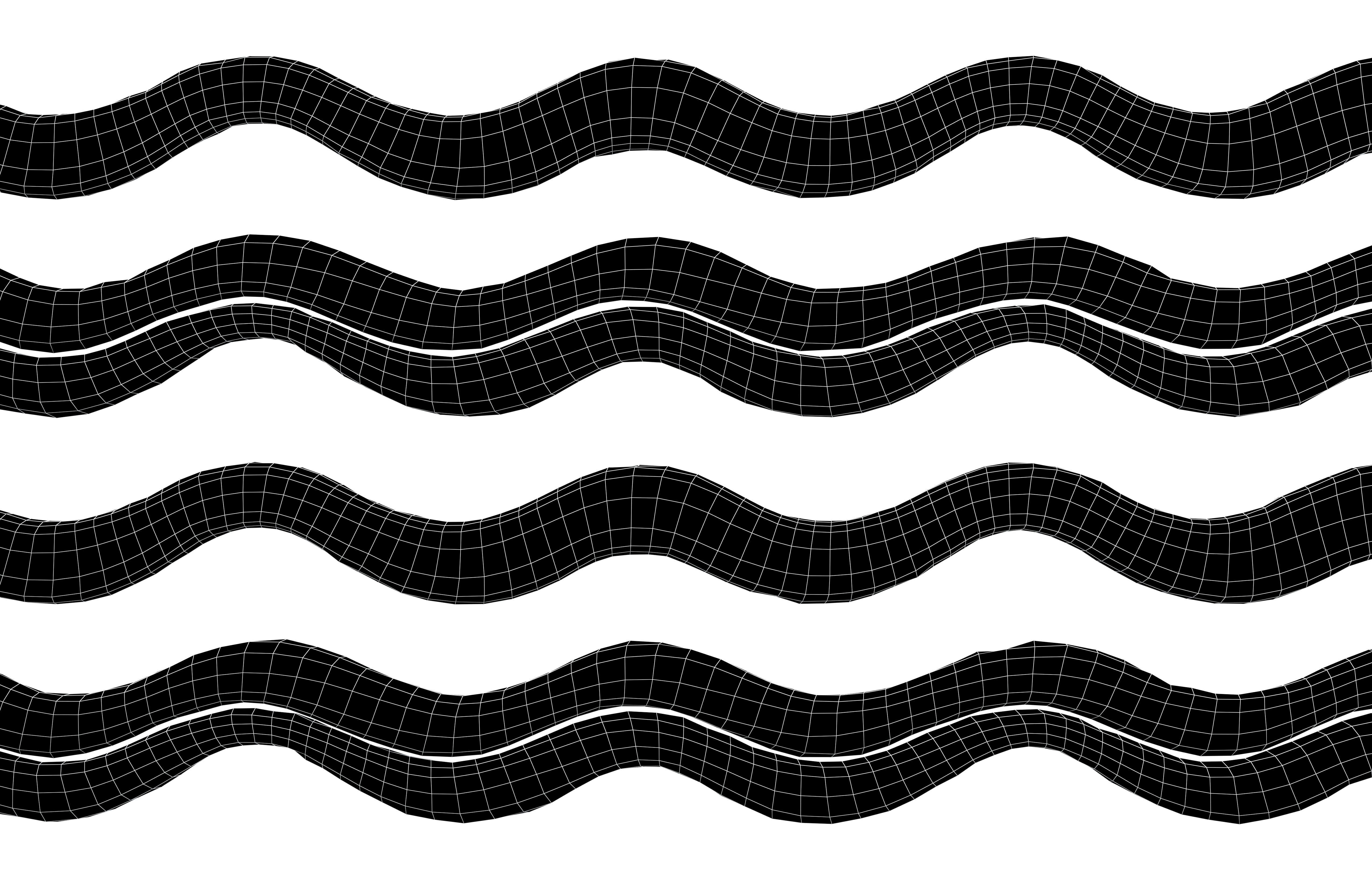 Abstract Ocean Waves Background v1 002 Low-poly 3D model_5