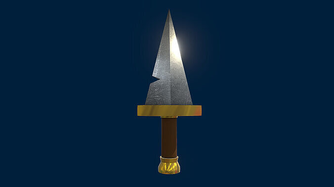 Clash Royale Goblin Dagger  Very Low Poly Free low-poly 3D model