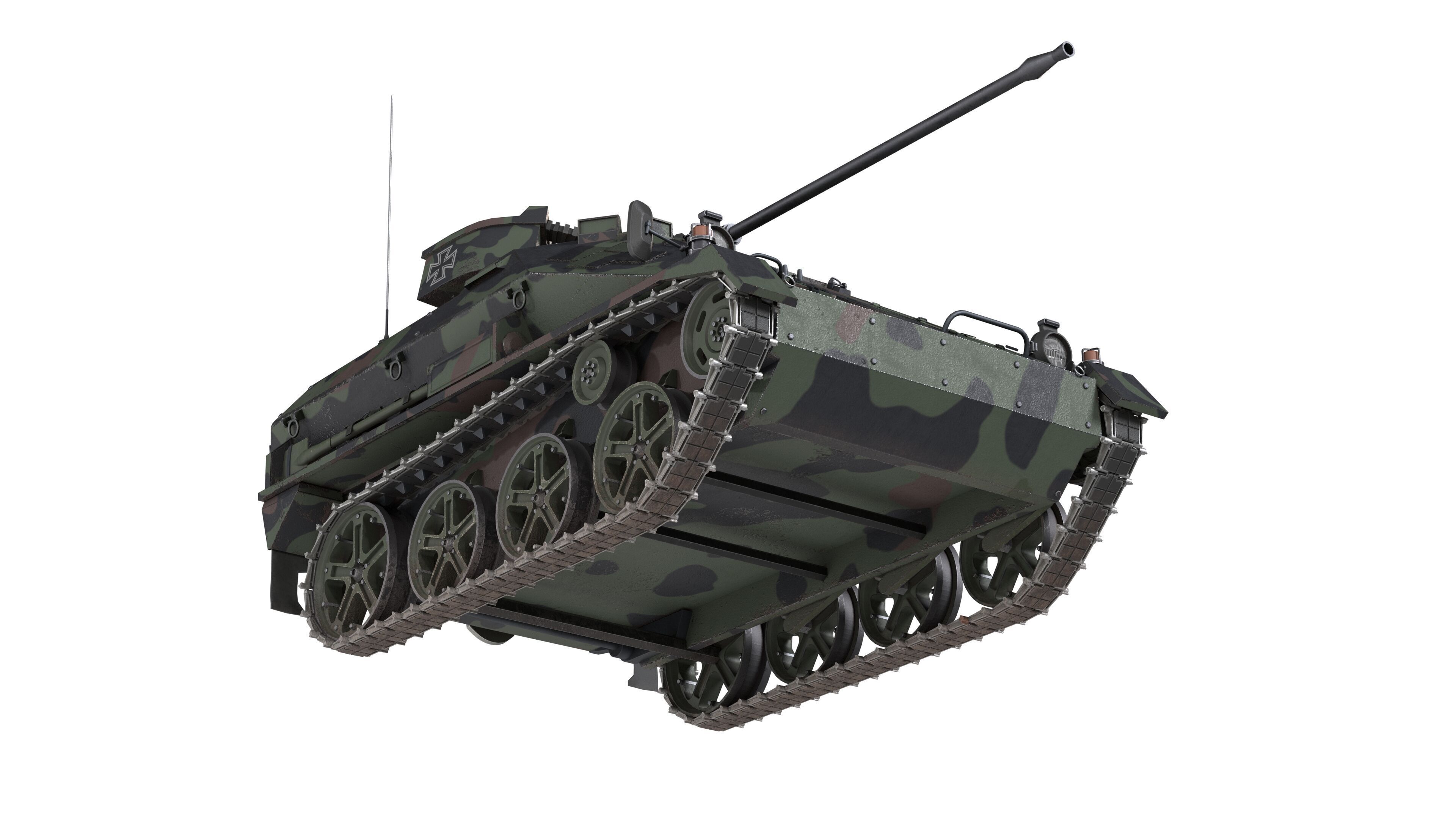 Wiesel Armored Weapons Carrier Low-poly 3D model_6