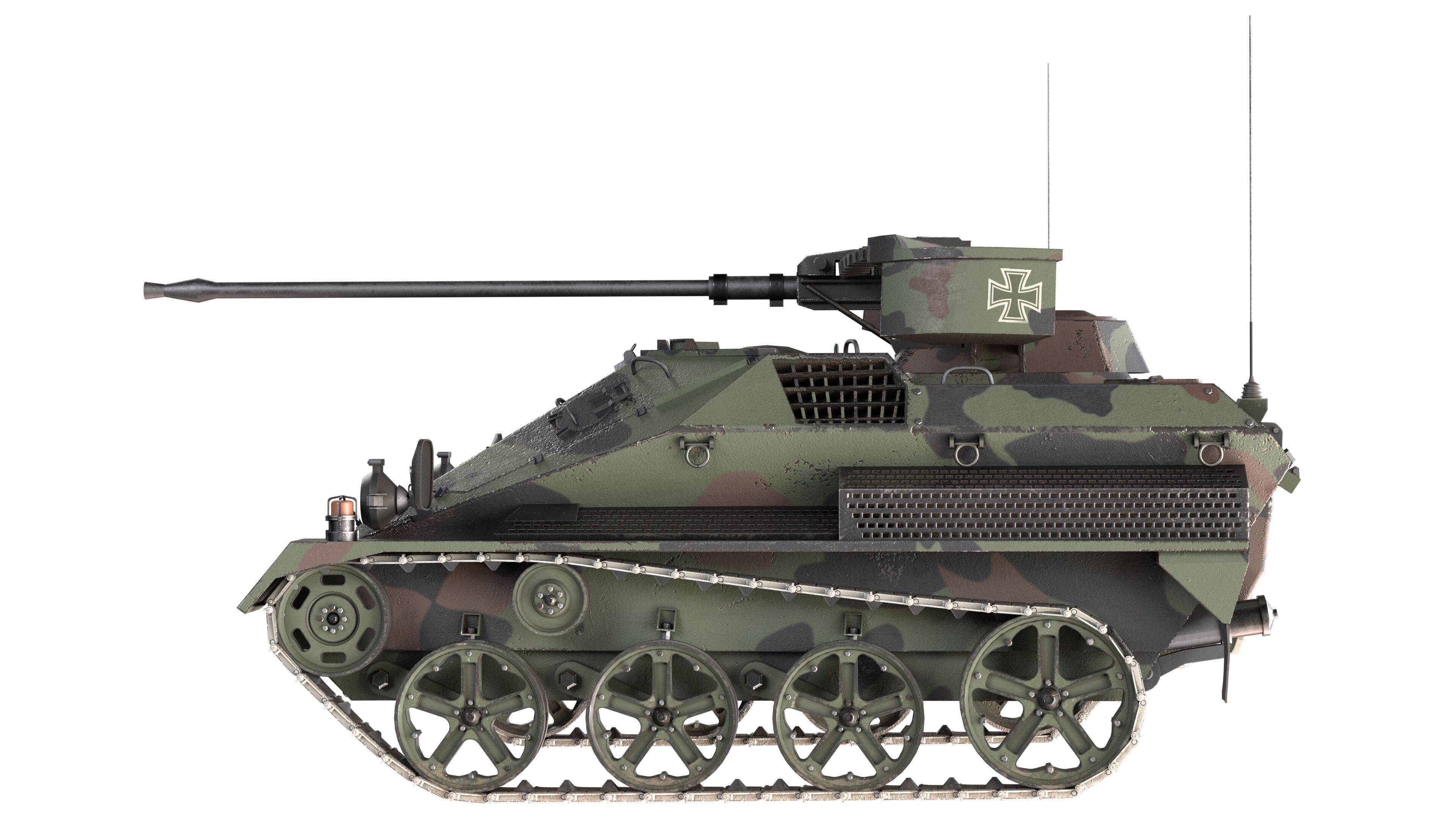 Wiesel Armored Weapons Carrier Low-poly 3D model_3