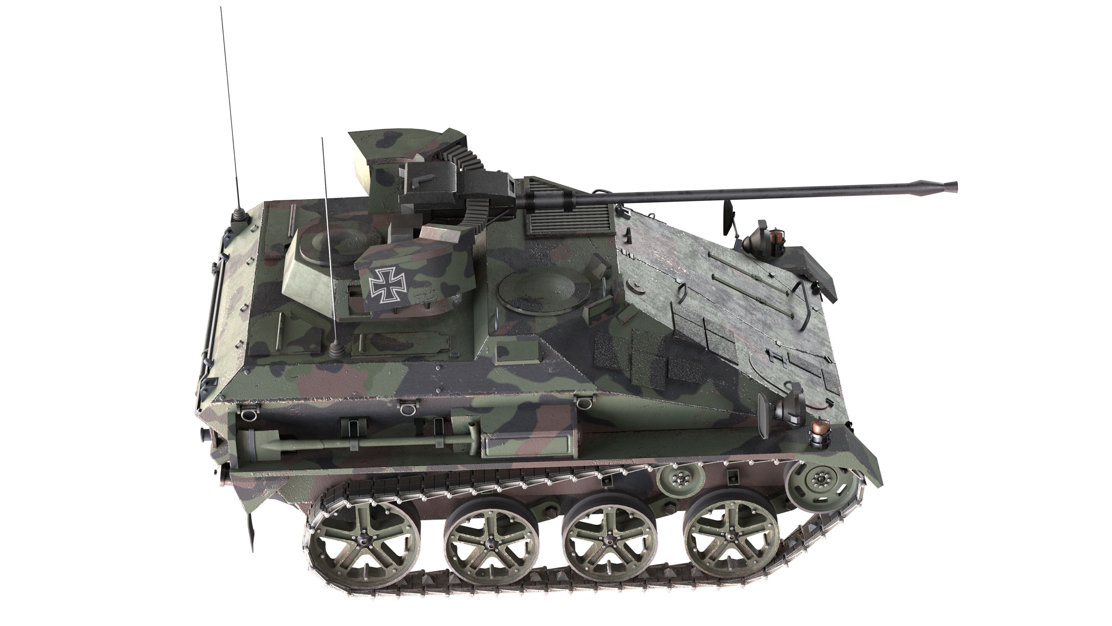 Wiesel Armored Weapons Carrier Low-poly 3D model_2