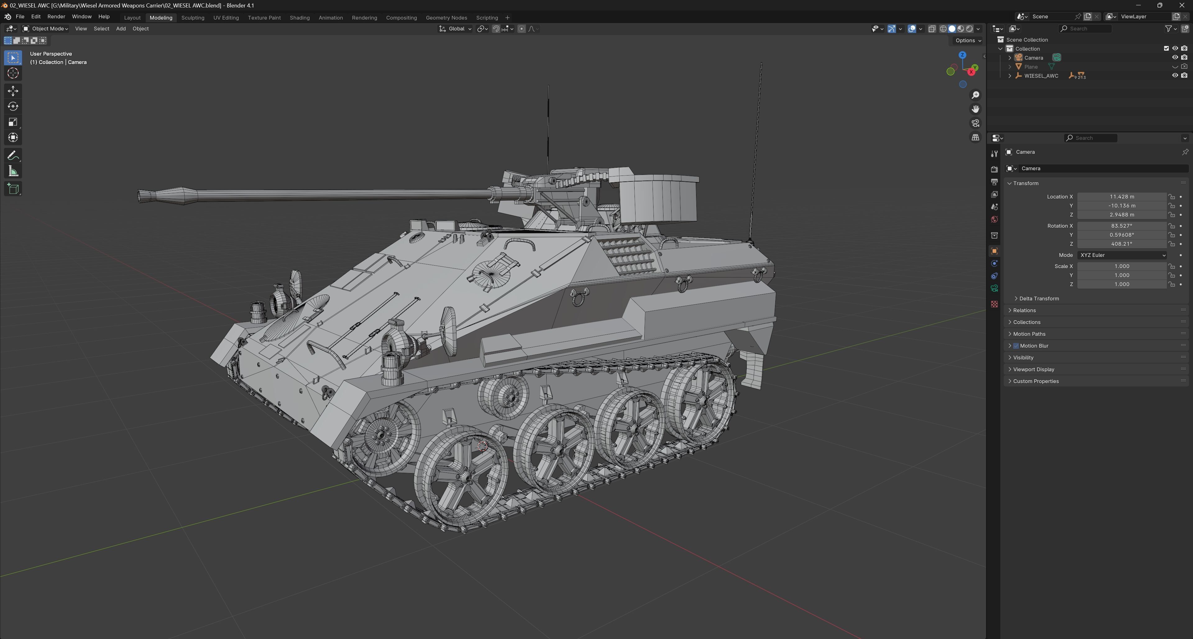 Wiesel Armored Weapons Carrier Low-poly 3D model_10