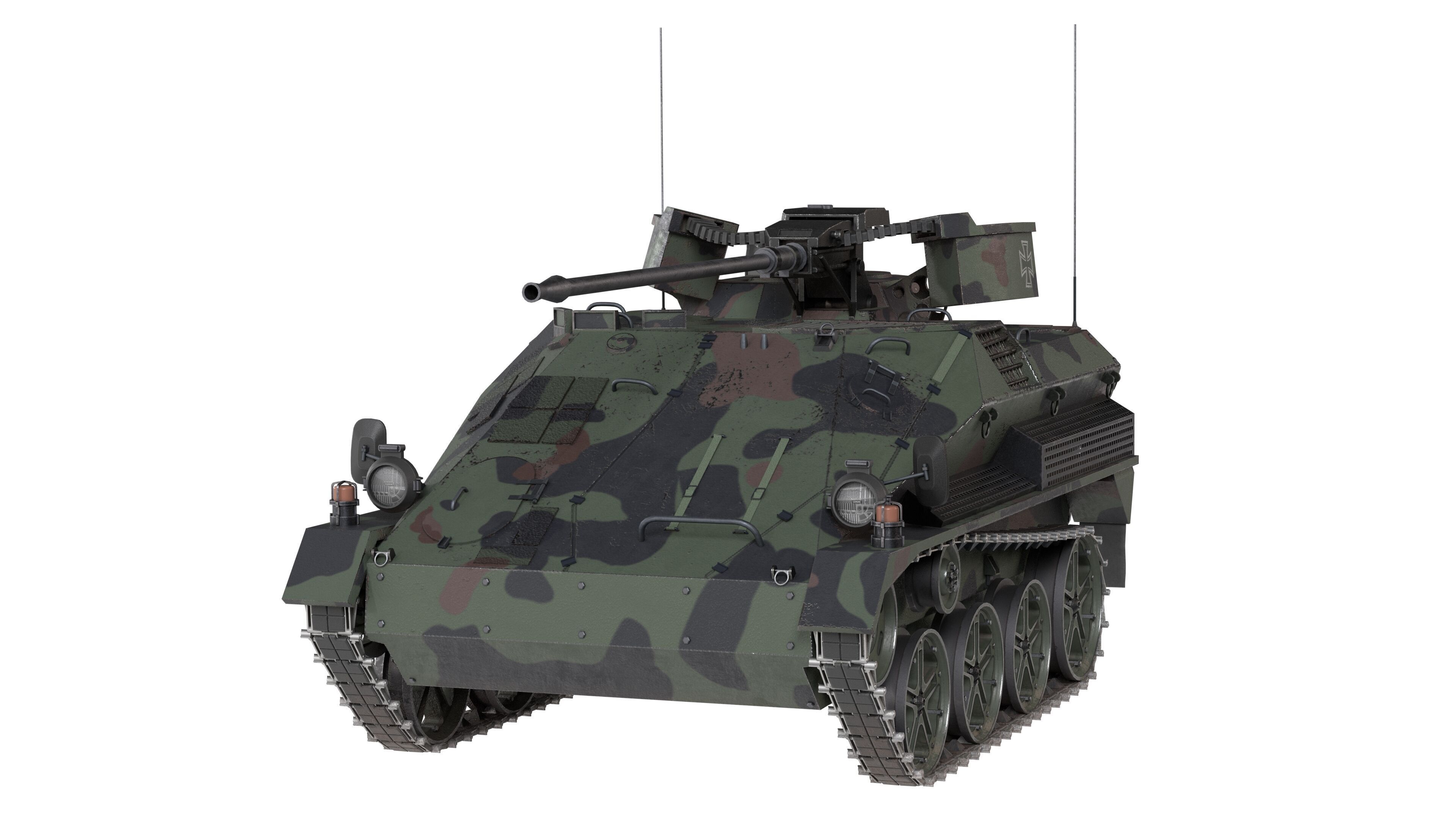 Wiesel Armored Weapons Carrier Low-poly 3D model_7