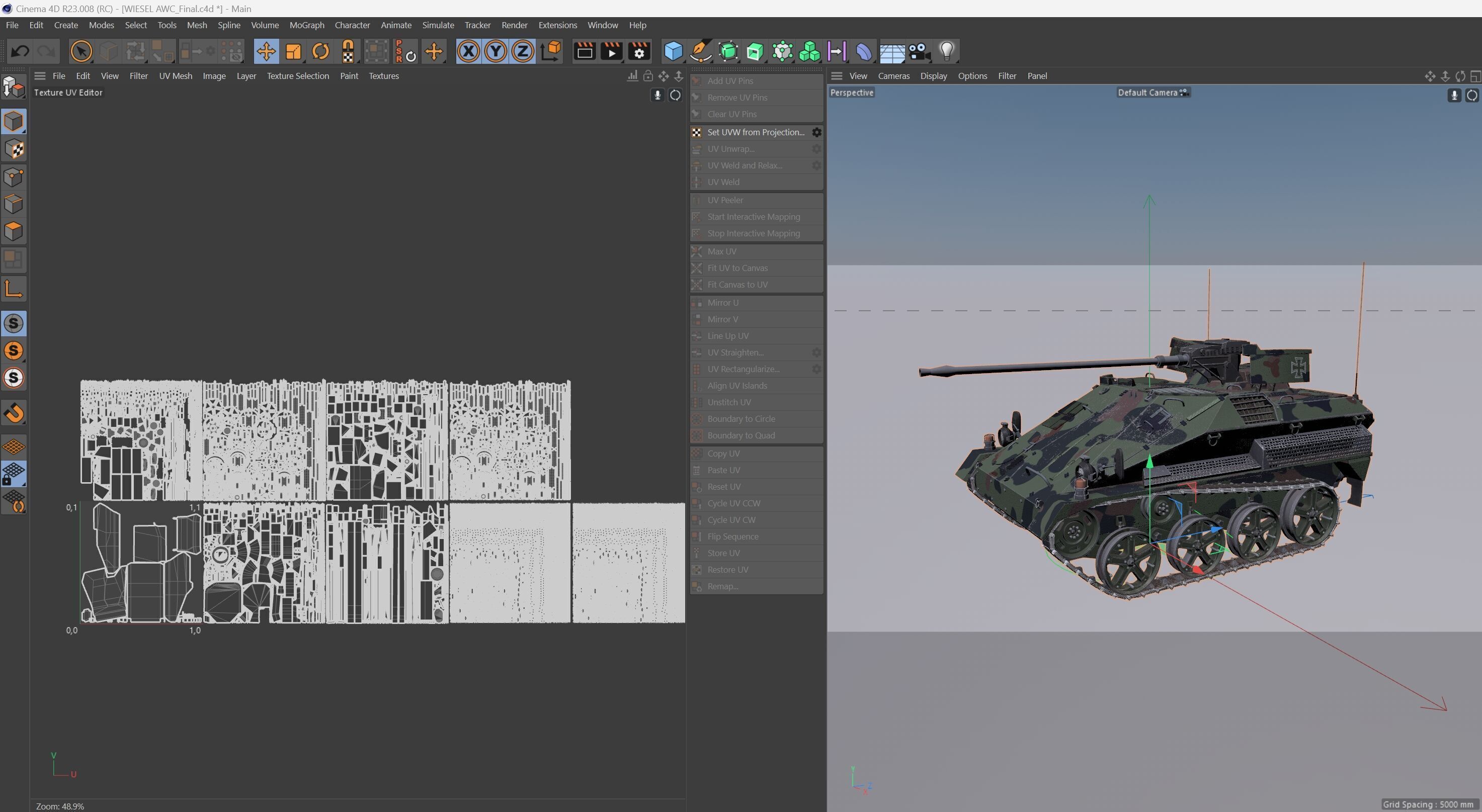 Wiesel Armored Weapons Carrier Low-poly 3D model_9