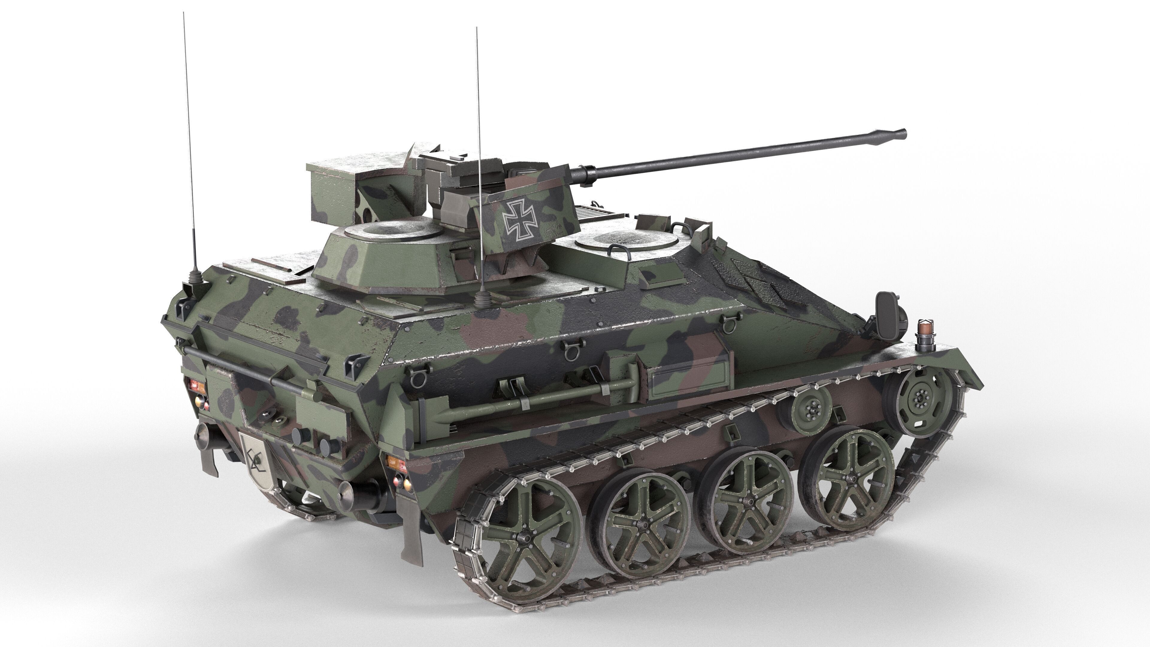 Wiesel Armored Weapons Carrier Low-poly 3D model_1