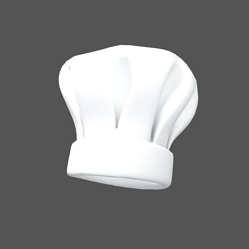 Chef Hat v3 001 Low-poly 3D model