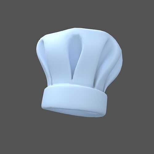 Chef Hat v3 002 Low-poly 3D model