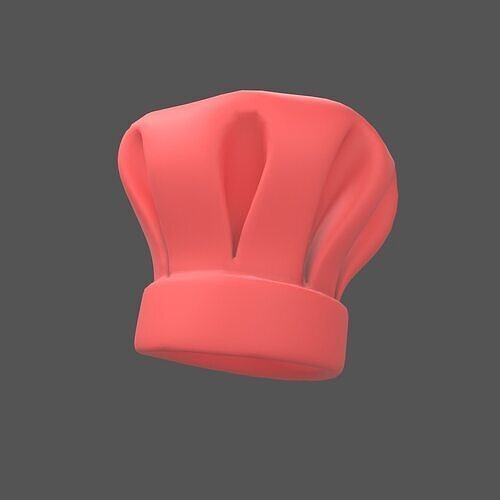 Chef Hat v3 003 Low-poly 3D model