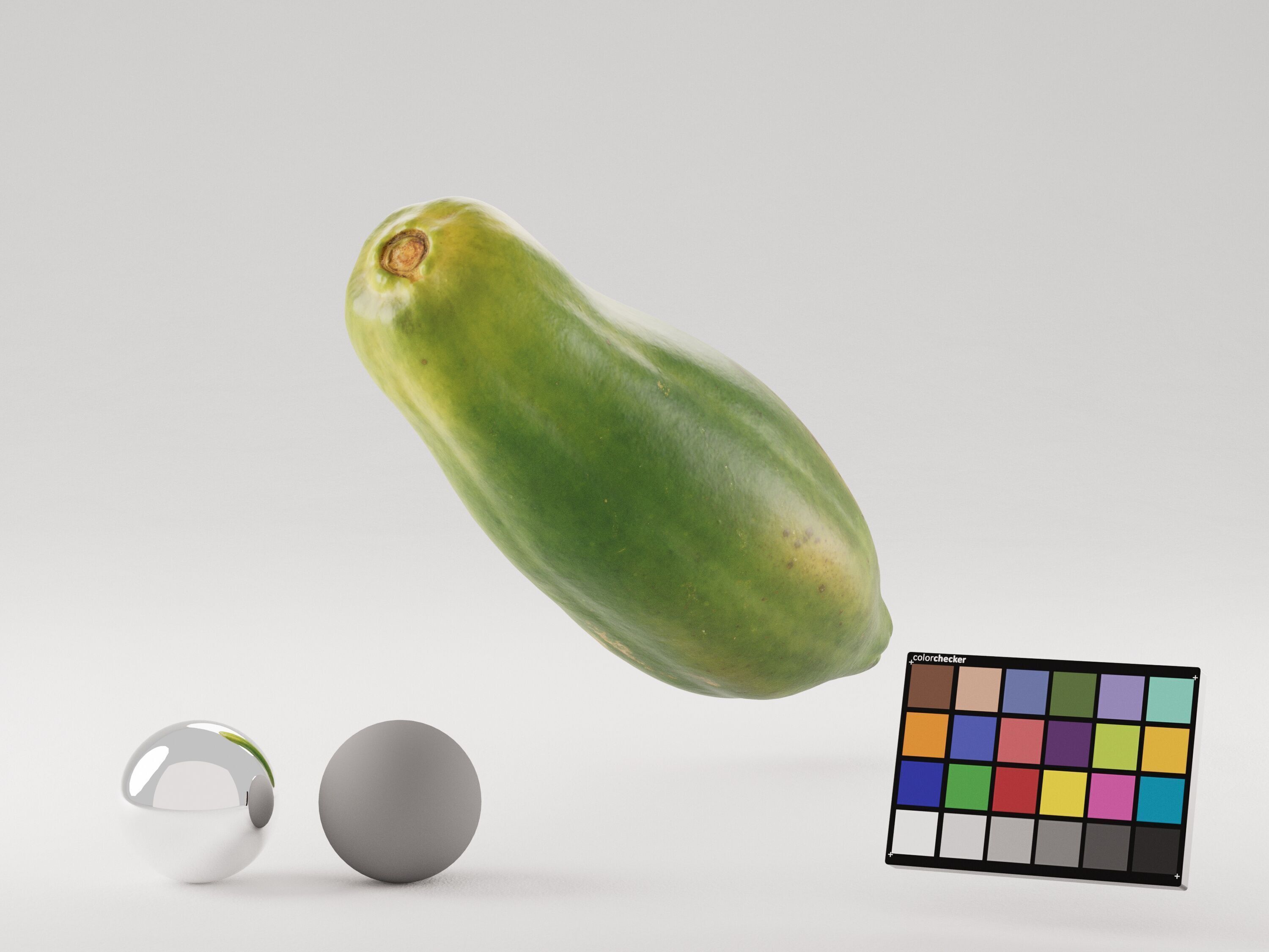 Papaya Fruit 3D model_2