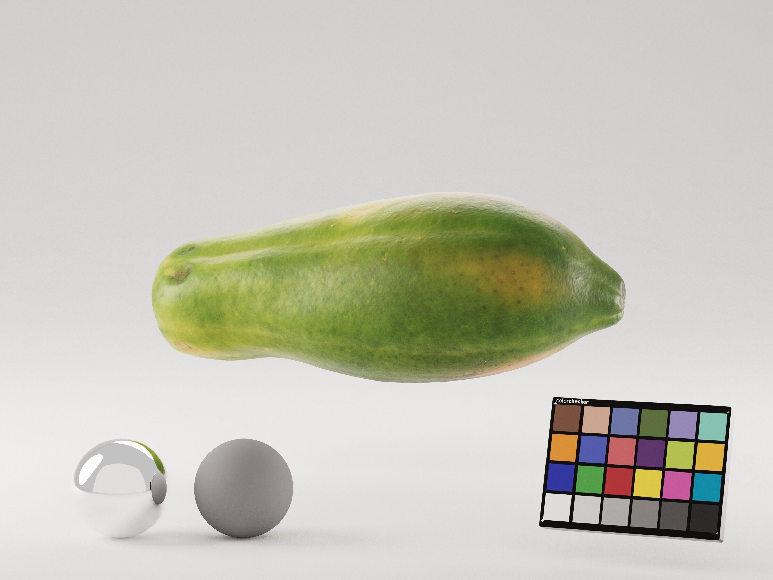 Papaya Fruit 3D model_4