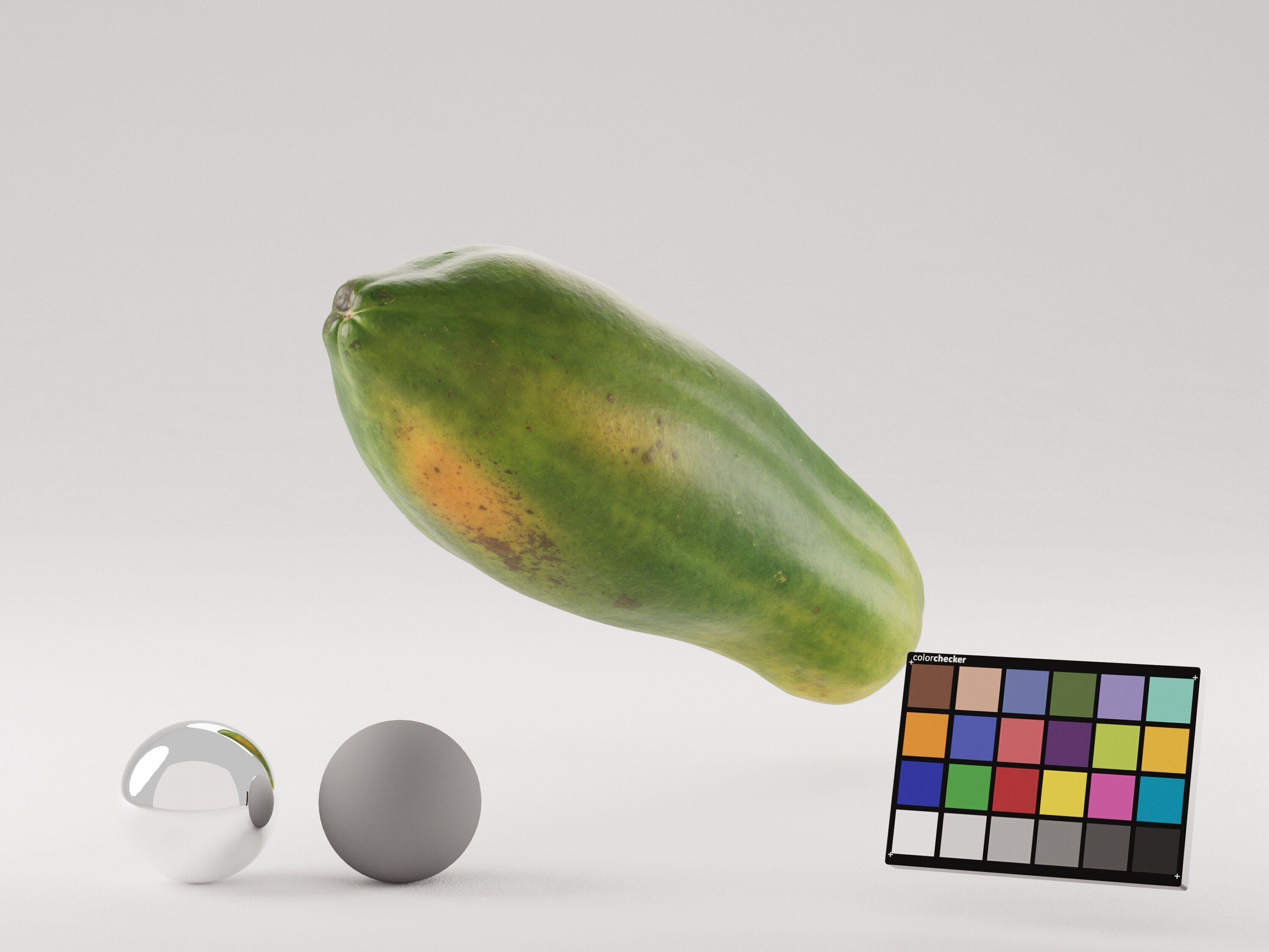 Papaya Fruit 3D model_3