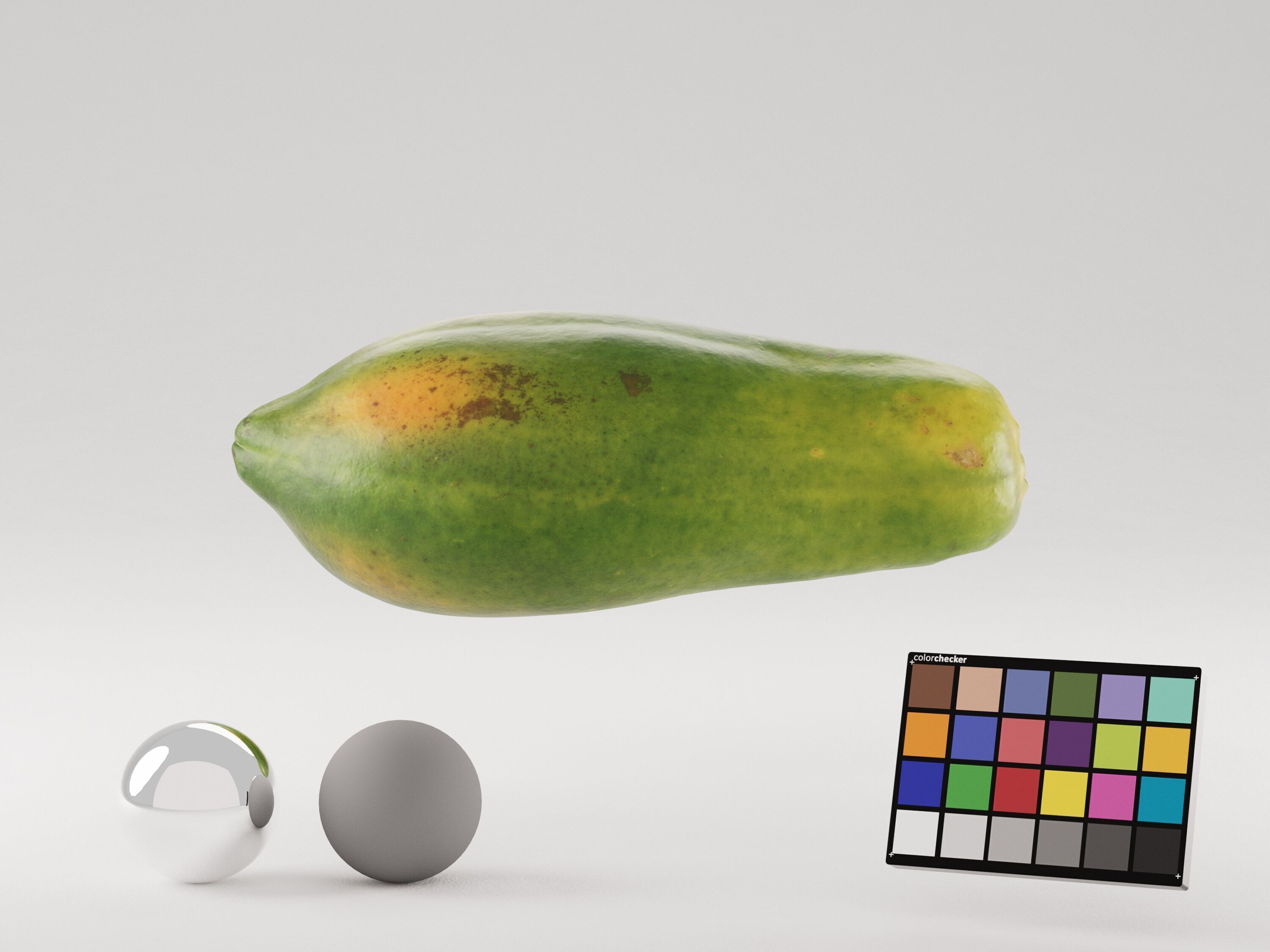 Papaya Fruit 3D model_1