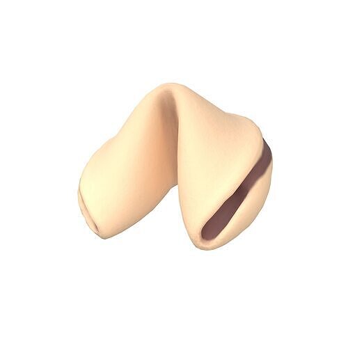 Fortune Cookie v1 001 Low-poly 3D model