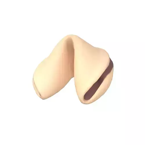 Fortune Cookie v1 001 Low-poly 3D model