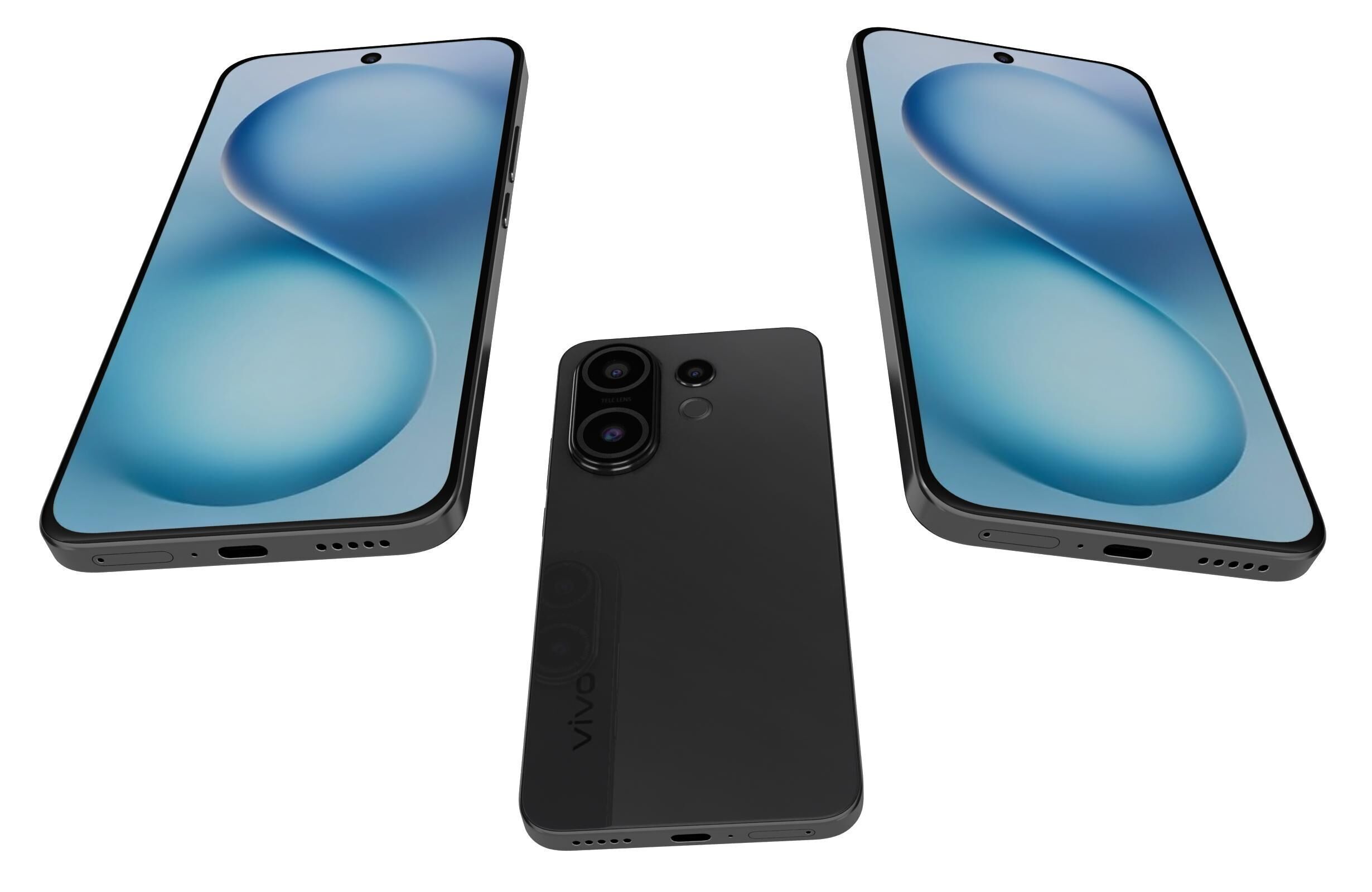Vivo S30 Black 3D model_2