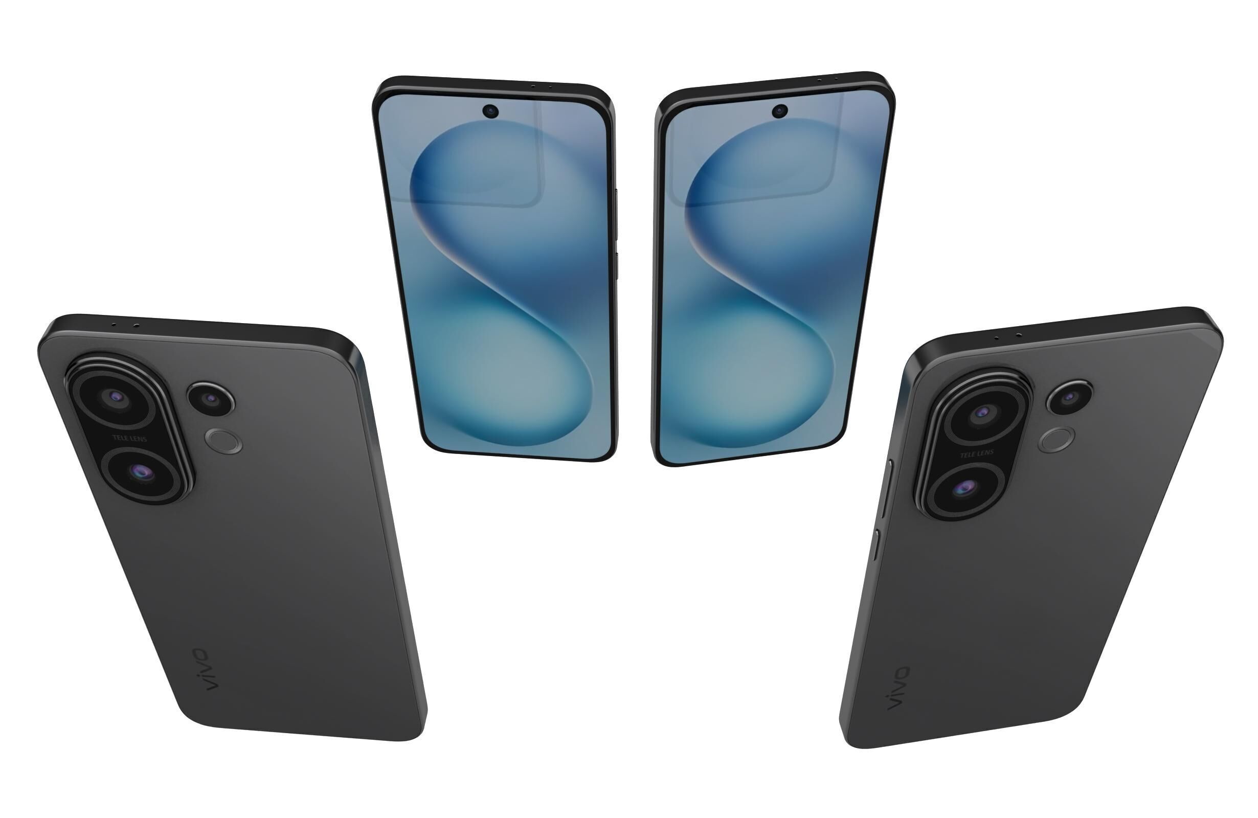 Vivo S30 Black 3D model_4