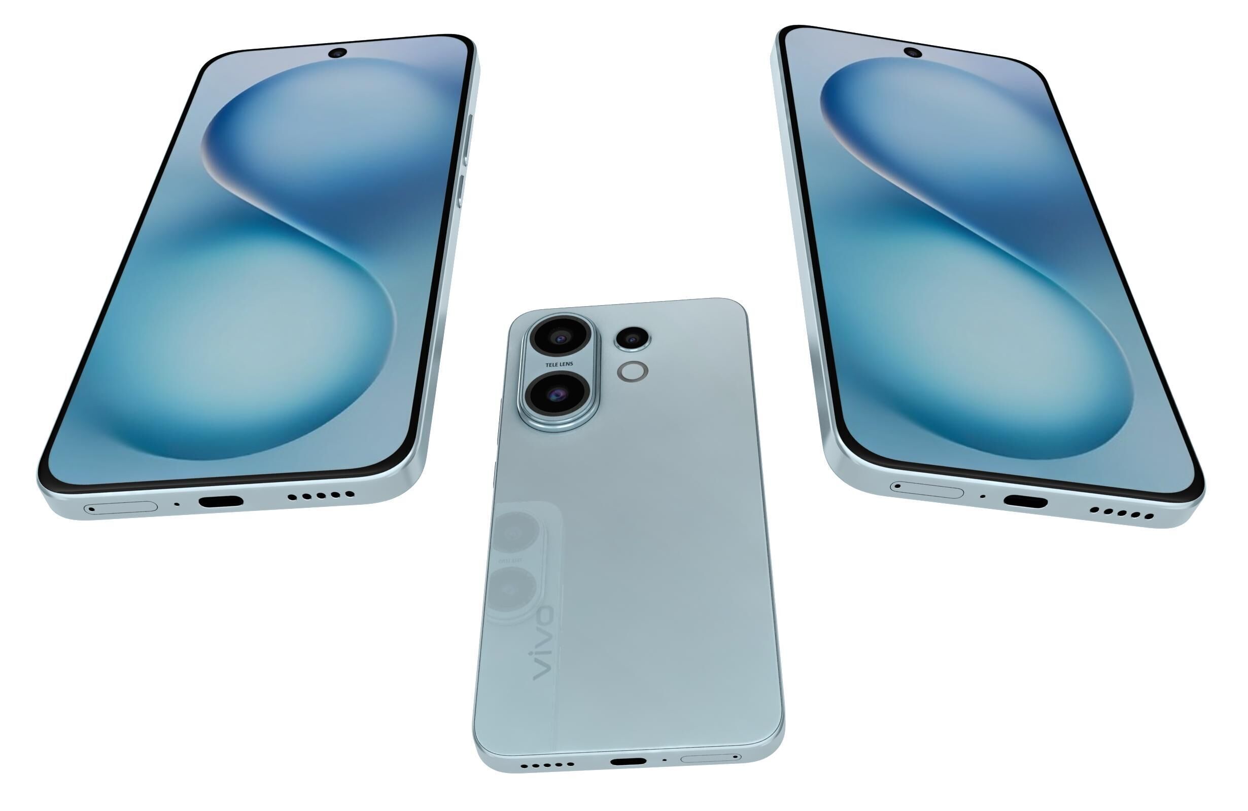 Vivo S30 Blue 3D model_2
