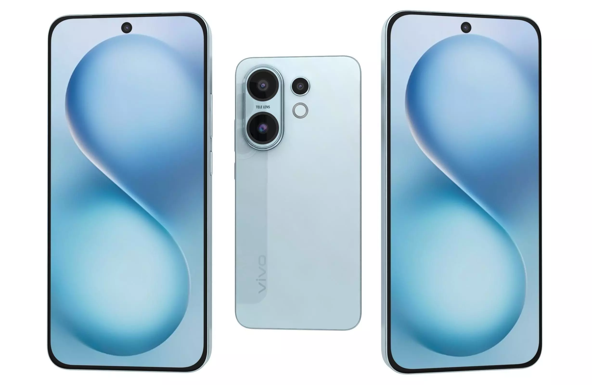 Vivo S30 Blue 3D model_0