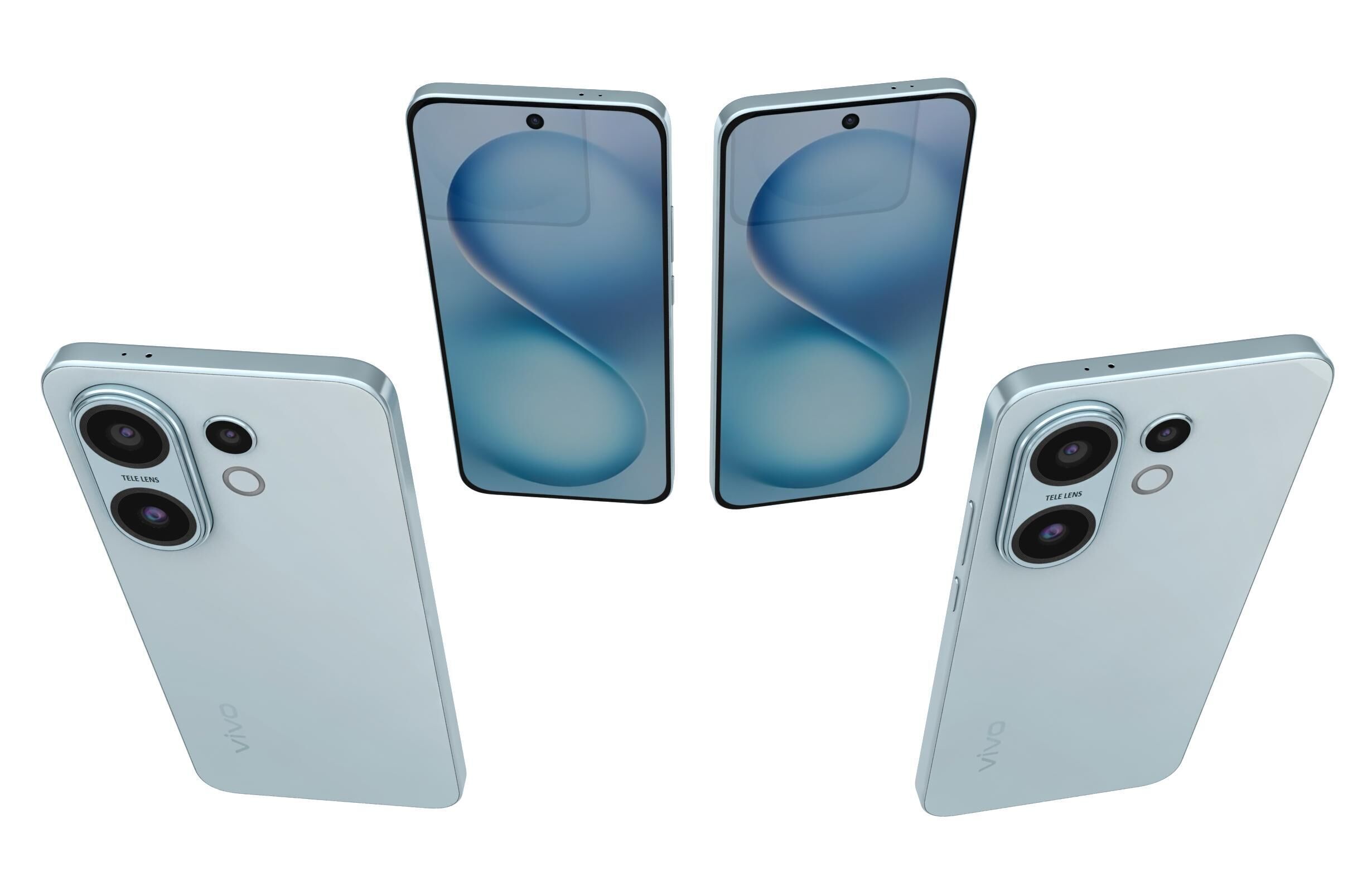 Vivo S30 Blue 3D model_4