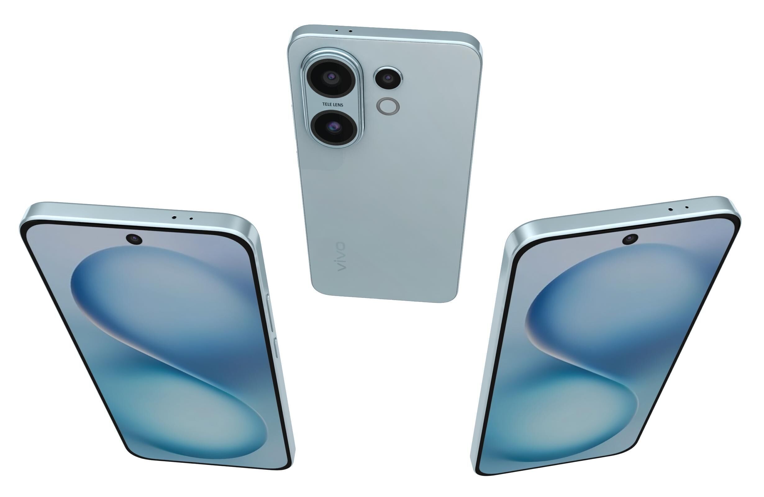 Vivo S30 Blue 3D model_1