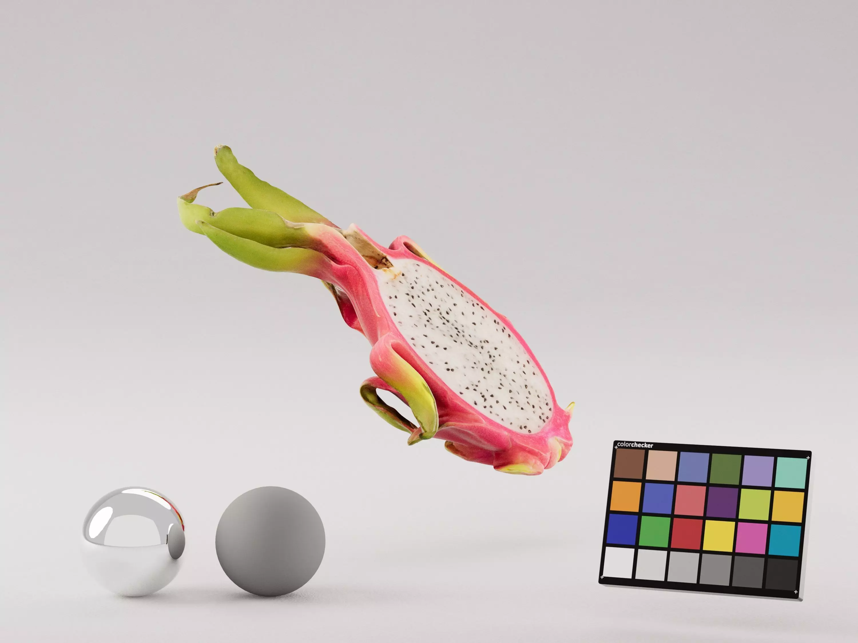 Half Cut Pitaya Dragon Fruit 3D model